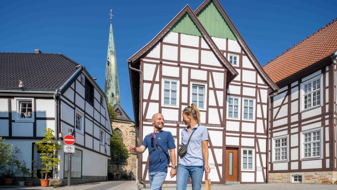 Der Ortskern von Delbrück mit den vielen schönen Fachwerkhäusern ©Teutoburger Wald Tourismus, D. Ketz